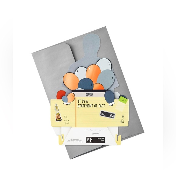 Hallmark Paper Wonder The Office Dwight Schrute Funny Pop Up 3-D Birthday Card - Picture 6 of 6